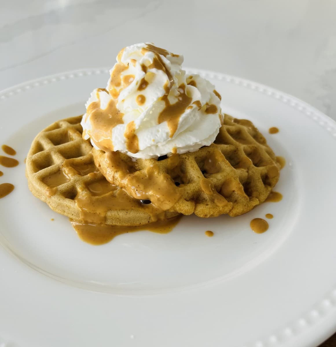 Mini Peanut Butter Protein Waffles